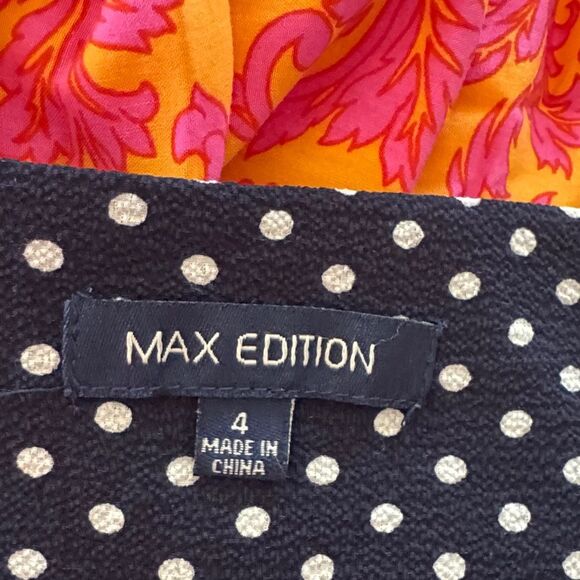 Navy blue and White Polka Dot Skirt size 4 - Picture 4 of 4